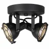 Luminaires Brilliant Éclairage Led|Plafonnier rond à spots Brilliant Jesper LED Noir, 2 lumières