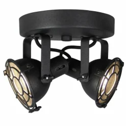 Luminaires Brilliant Éclairage Led|Plafonnier rond à spots Brilliant Jesper LED Noir, 2 lumières
