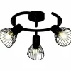 Luminaires Brilliant Spots Et Projecteurs|Plafonnier rond à spots Brilliant Elhi Noir, 3 lumières