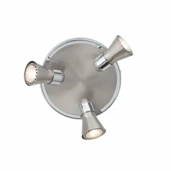 Luminaires Brilliant Spots Et Projecteurs|Plafonnier rond à spots Brilliant Sanny Fer, 3 lumières