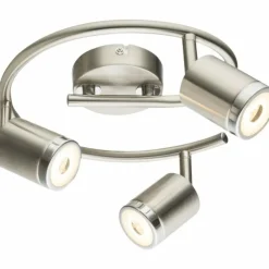 Luminaires Globo Lighting Éclairage Led|Plafonnier rond à spots Globo COMORE LED Nickel mat, 3 lumières