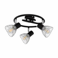 Luminaires Globo Lighting Spots Et Projecteurs|Plafonnier rond à spots Globo FASSA Chrome, 3 lumières