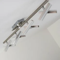 hofstein Éclairage Led|Plafonnier Sakami LED Nickel mat, 8 lumières