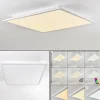 Plafonnier Salmi LED Aluminium, Blanc, 1 lumière, Télécommandes