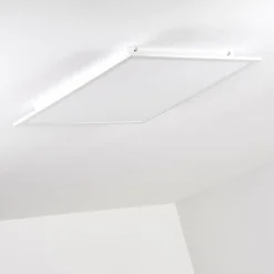 Plafonnier Salmi LED Aluminium, Blanc, 1 lumière, Télécommandes