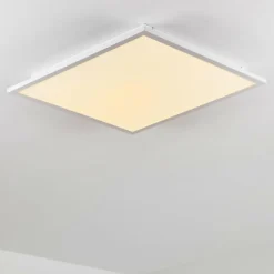 Plafonnier Salmi LED Blanc, 1 lumière, Télécommandes, Changeur de couleurs