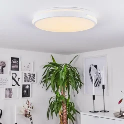 hofstein Éclairage Led|Plafonnier Seewen LED Blanc, 1 lumière, Télécommandes