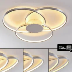 hofstein Éclairage Led|Plafonnier Skanes LED Nickel mat, 1 lumière