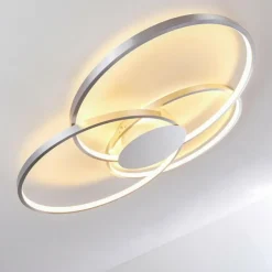 hofstein Éclairage Led|Plafonnier Skanes LED Nickel mat, 1 lumière