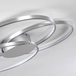 hofstein Éclairage Led|Plafonnier Skanes LED Nickel mat, 1 lumière