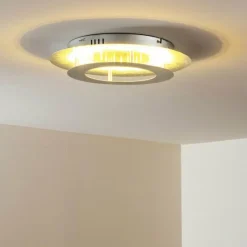 hofstein Éclairage Led|Plafonnier Springdale LED Argenté, 11 lumières