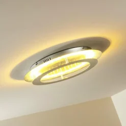 hofstein Éclairage Led|Plafonnier Springdale LED Argenté, 4 lumières