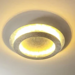 hofstein Éclairage Led|Plafonnier Springdale LED Argenté, 4 lumières