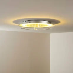 hofstein Éclairage Led|Plafonnier Springdale LED Argenté, 4 lumières