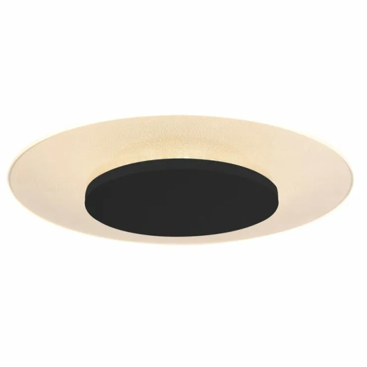 Luminaires Steinhauer Éclairage Led|Plafonnier Steinhauer Lido LED Noir, 1 lumière