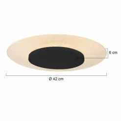 Luminaires Steinhauer Éclairage Led|Plafonnier Steinhauer Lido LED Noir, 1 lumière