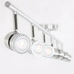 Luminaires Steinhauer Éclairage Led|Plafonnier Steinhauer Natasja LED Acier inoxydable, 6 lumières