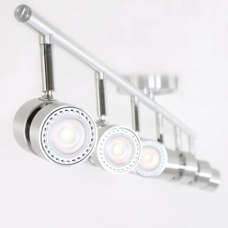 Luminaires Steinhauer Éclairage Led|Plafonnier Steinhauer Natasja LED Acier inoxydable, 6 lumières