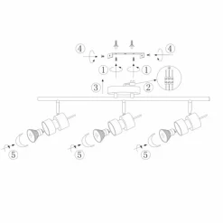 Luminaires Steinhauer Éclairage Led|Plafonnier Steinhauer Natasja LED Noir, 3 lumières