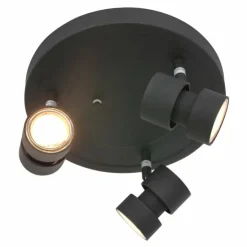 Luminaires Steinhauer Éclairage Led|Plafonnier Steinhauer Natasja LED Noir, 3 lumières