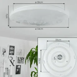 Plafonnier Sweet LED Blanc, 1 lumière, Télécommandes