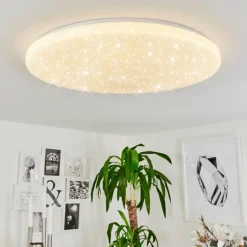 Plafonnier Sweet LED Blanc, 1 lumière, Télécommandes
