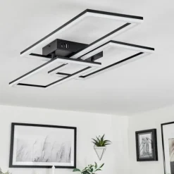 Plafonnier Taleta LED Noir, 1 lumière, Télécommandes