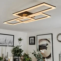 Plafonnier Taleta LED Noir, 1 lumière, Télécommandes
