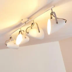 hofstein Spots Et Projecteurs|Plafonnier Tihila Blanc, 4 lumières