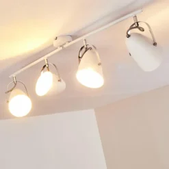 hofstein Spots Et Projecteurs|Plafonnier Tihila Blanc, 4 lumières