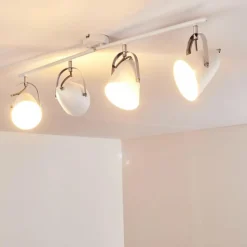 hofstein Spots Et Projecteurs|Plafonnier Tihila Blanc, 4 lumières