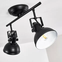hofstein Spots Et Projecteurs|Plafonnier Tina Noir, 2 lumières