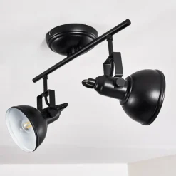 hofstein Spots Et Projecteurs|Plafonnier Tina Noir, 2 lumières