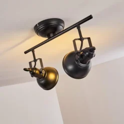 hofstein Spots Et Projecteurs|Plafonnier Tina Noir, 2 lumières