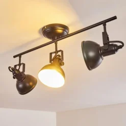 hofstein Spots Et Projecteurs|Plafonnier Tina Noir, 3 lumières