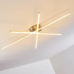 hofstein Éclairage Led|Plafonnier Tornio LED Nickel mat, 3 lumières