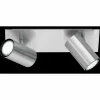 Luminaires Trio Plafonniers|Plafonnier Trio 8024 Acier inoxydable, Nickel mat, 2 lumières