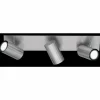 Luminaires Trio Spots Et Projecteurs|Plafonnier Trio 8024 Acier inoxydable, Nickel mat, 3 lumières