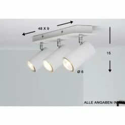 Luminaires Trio Spots Et Projecteurs|Plafonnier Trio 8024 Blanc, 3 lumières