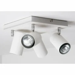 Luminaires Trio Spots Et Projecteurs|Plafonnier Trio 8024 Blanc, 4 lumières