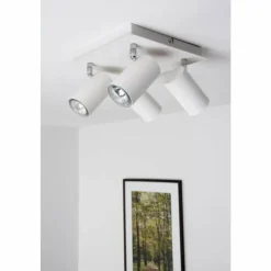 Luminaires Trio Spots Et Projecteurs|Plafonnier Trio 8024 Blanc, 4 lumières