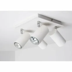 Luminaires Trio Spots Et Projecteurs|Plafonnier Trio 8024 Blanc, 4 lumières