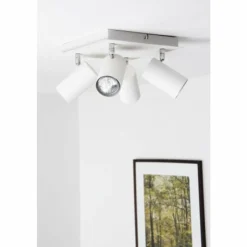 Luminaires Trio Spots Et Projecteurs|Plafonnier Trio 8024 Blanc, 4 lumières