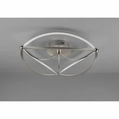 Luminaires Trio Éclairage Led|Plafonnier Trio Charivari LED Nickel mat, 1 lumière