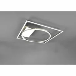 Luminaires Trio Éclairage Led|Plafonnier Trio Downey LED Nickel mat, 1 lumière, Télécommandes