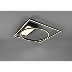 Luminaires Trio Éclairage Led|Plafonnier Trio Downey LED Noir, 1 lumière, Télécommandes