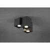 Luminaires Trio Plafonniers|Plafonnier Trio Fernando Noir, 3 lumières