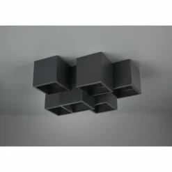 Luminaires Trio Plafonniers|Plafonnier Trio Fernando Noir, 6 lumières