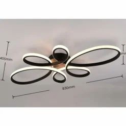 Luminaires Trio Éclairage Led|Plafonnier Trio FLY LED Noir, 1 lumière
