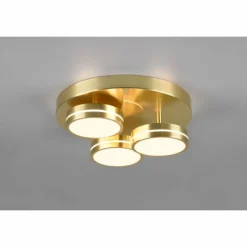 Luminaires Trio Éclairage Led|Plafonnier Trio Franklin LED Laiton, 3 lumières